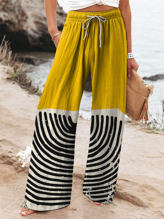 BAHÍA BOHO™ | PANTALÓN AMPLIO CÍRCULOS ASIMÉTRICOS