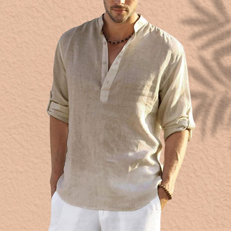 Camisa de Lino Estilo Casual