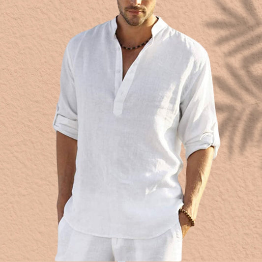 Camisa de Lino Estilo Casual
