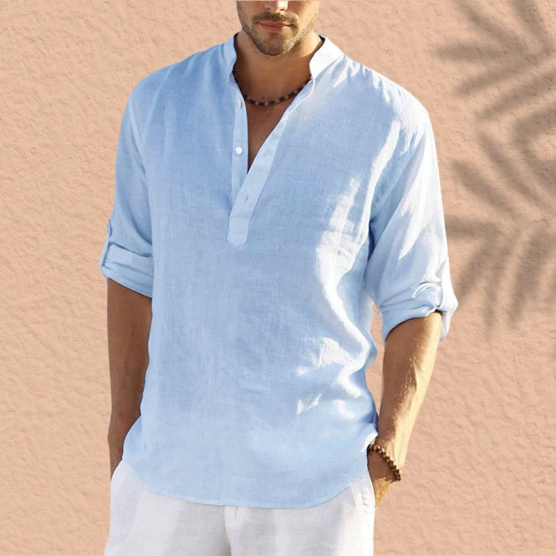 Camisa de Lino Estilo Casual
