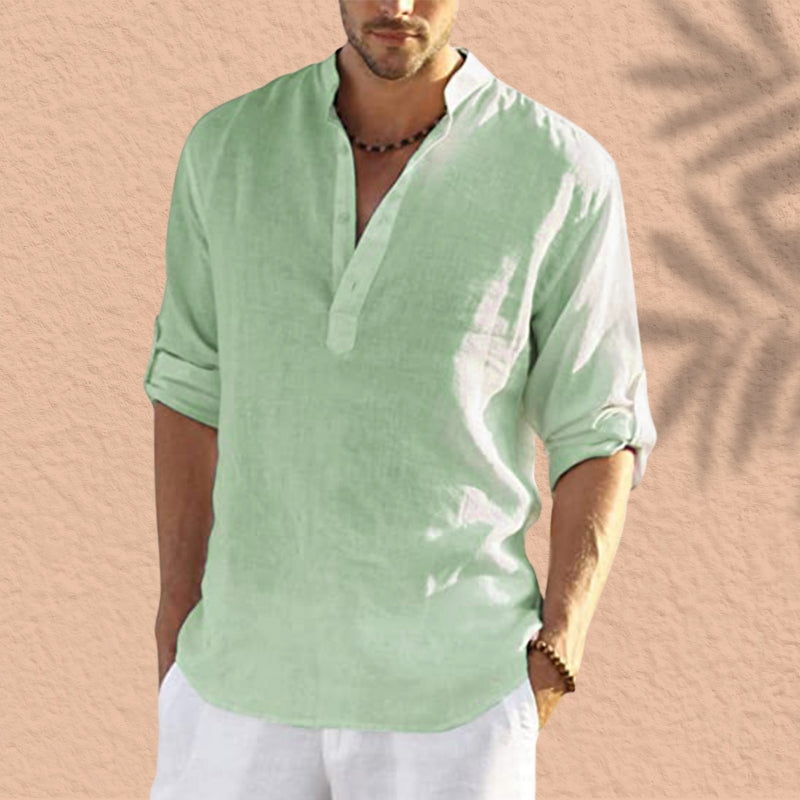 Camisa de Lino Estilo Casual