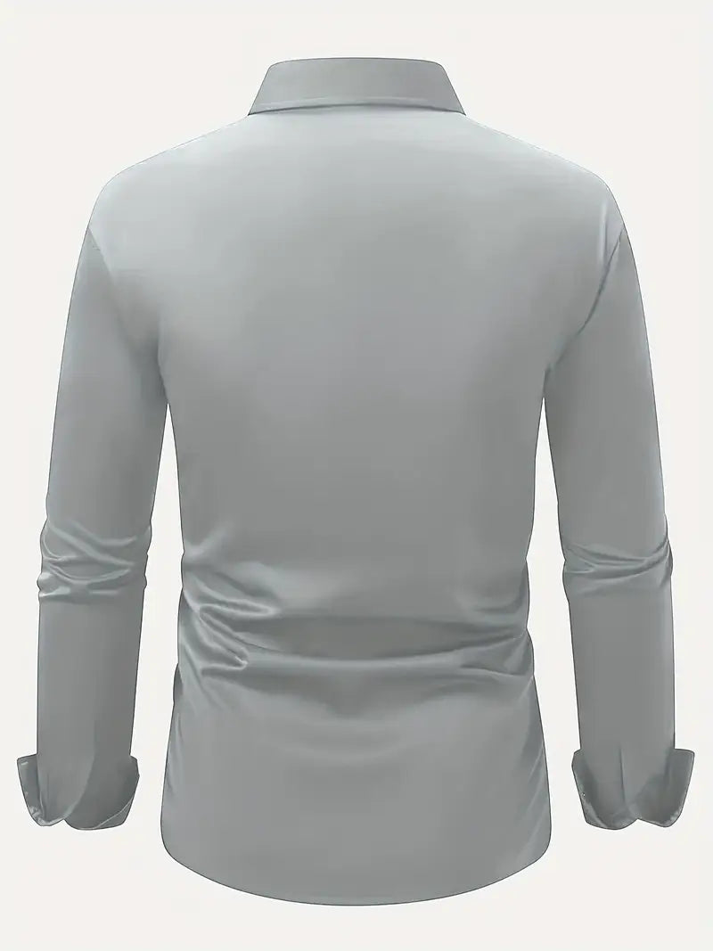 ROMA™ | CAMISA DE LUJO AJUSTADA DE MANGA LARGA