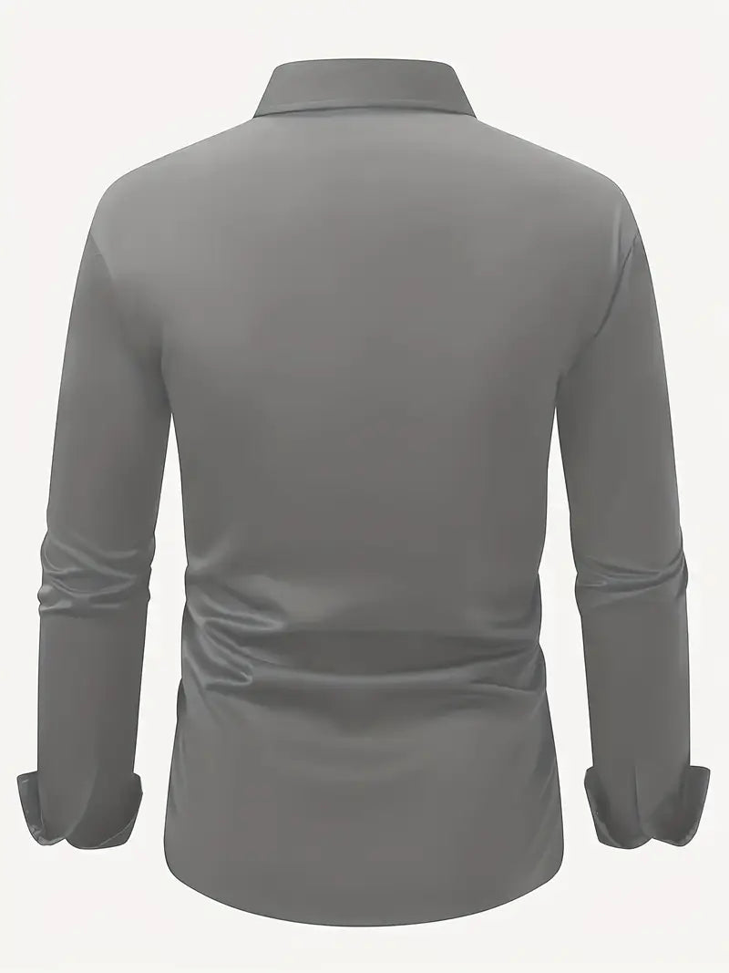 ROMA™ | CAMISA DE LUJO AJUSTADA DE MANGA LARGA