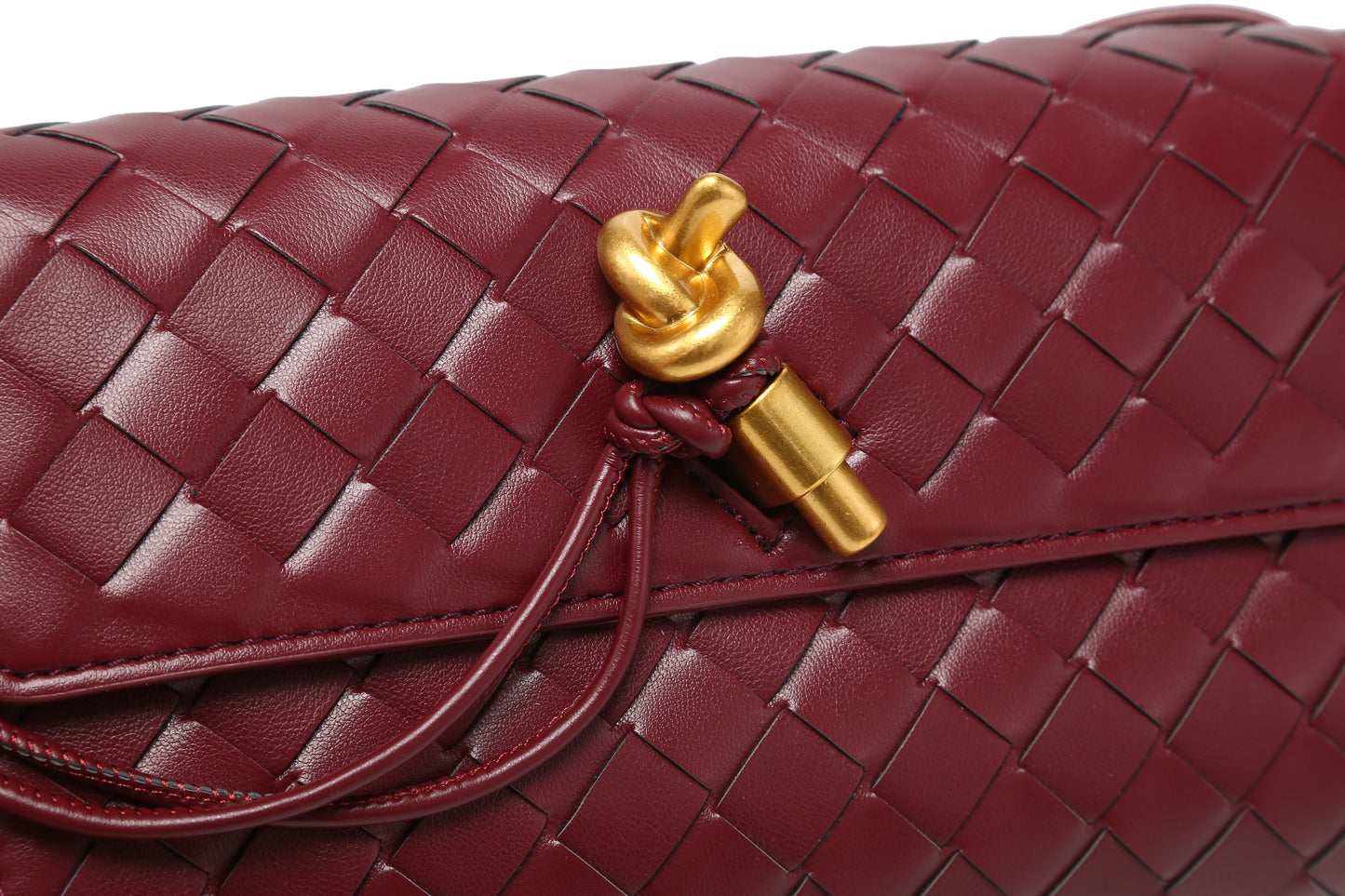 VITTORIA™ | BOLSO DE LUJO ENTRELAZADO CON CIERRE DORADO