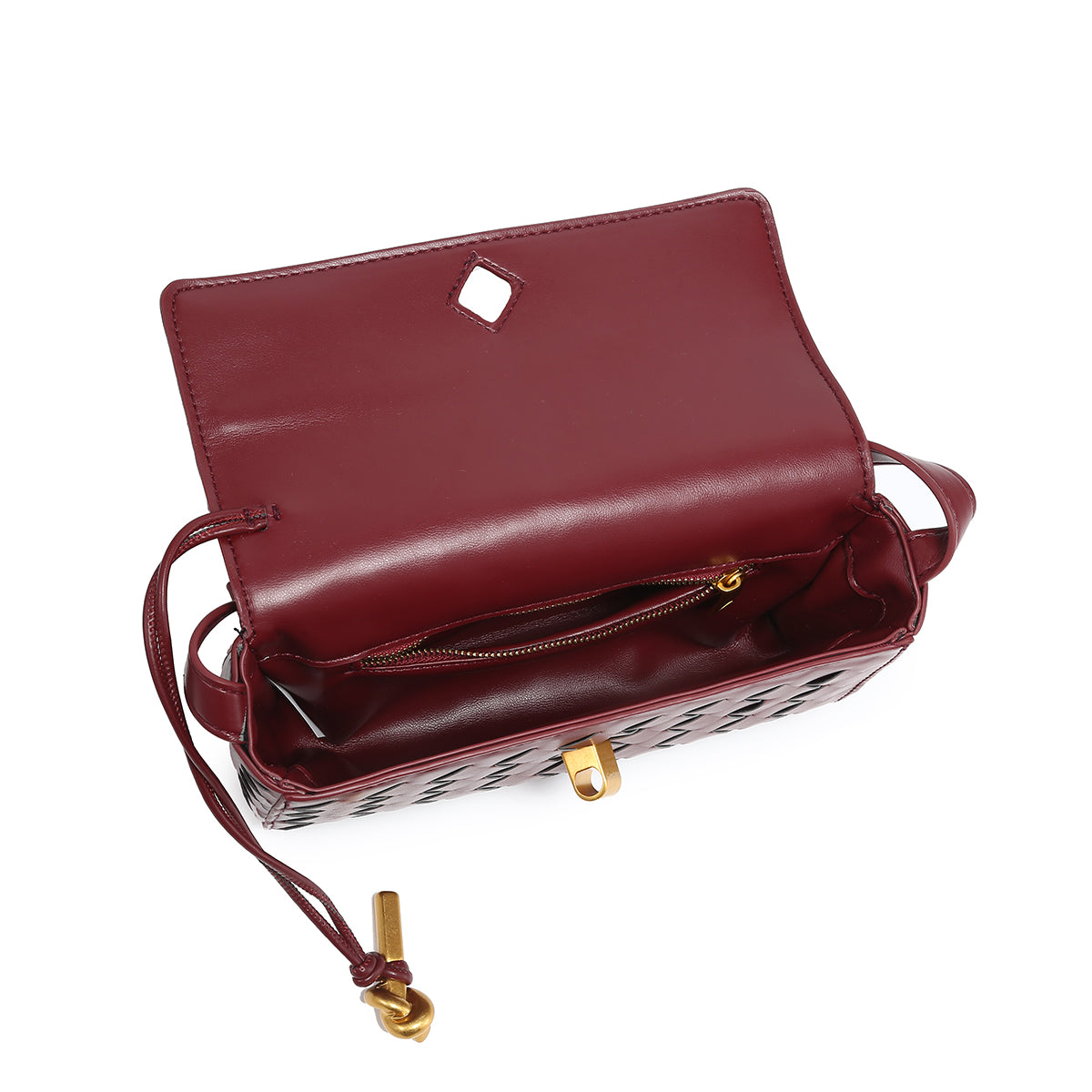 VITTORIA™ | BOLSO DE LUJO ENTRELAZADO CON CIERRE DORADO
