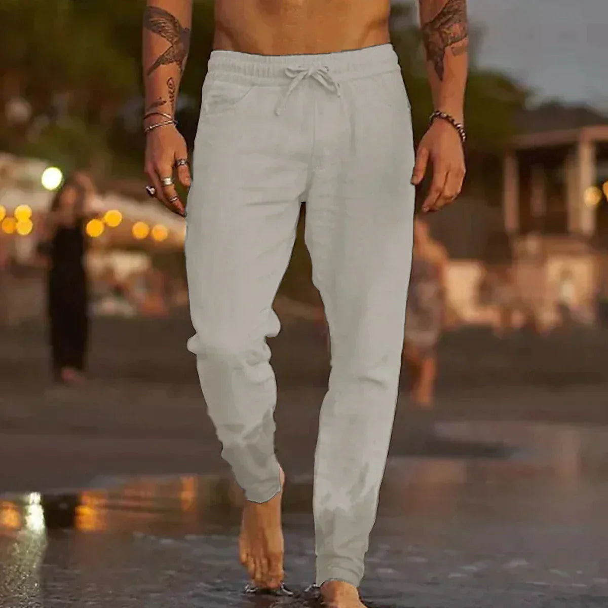 TOSCANO™ | PANTALÓN LINO CASUAL DE HOMBRE