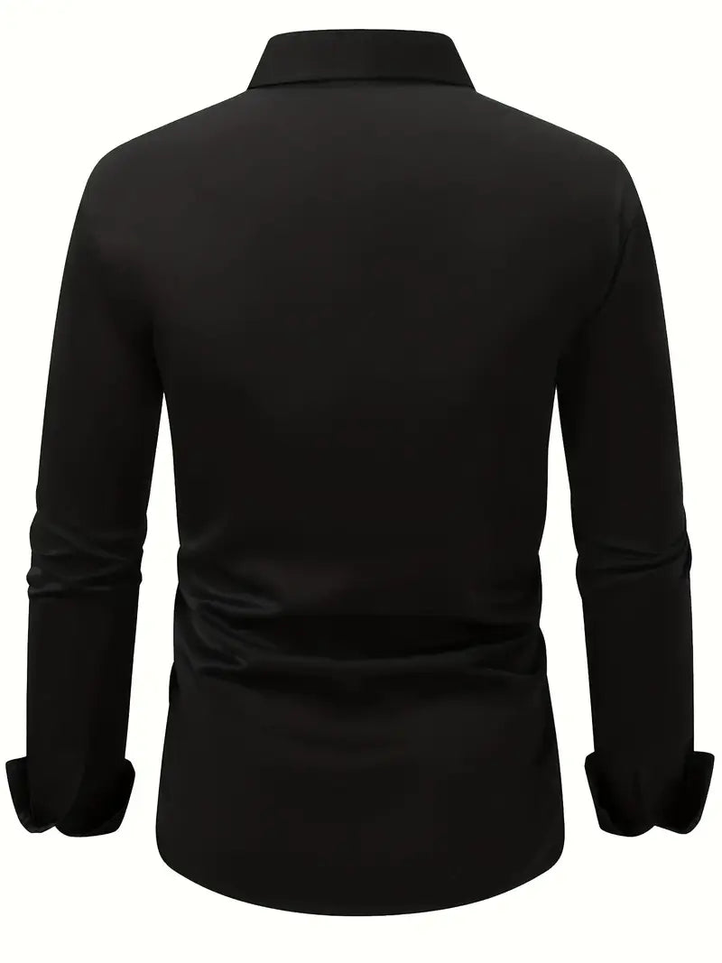 ROMA™ | CAMISA DE LUJO AJUSTADA DE MANGA LARGA