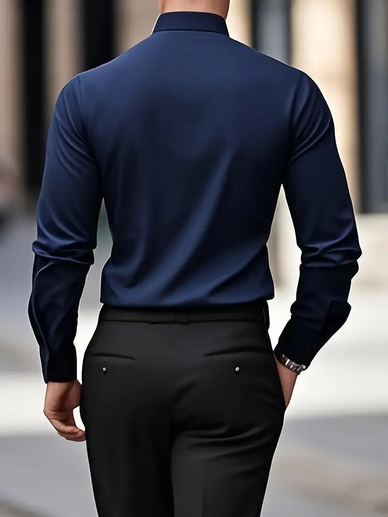 ROMA™ | CAMISA DE LUJO AJUSTADA DE MANGA LARGA