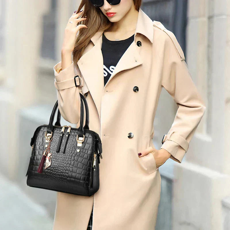 FIRENZE™ | BOLSO DE MANO DE LUJO CON ACABADO CROCO