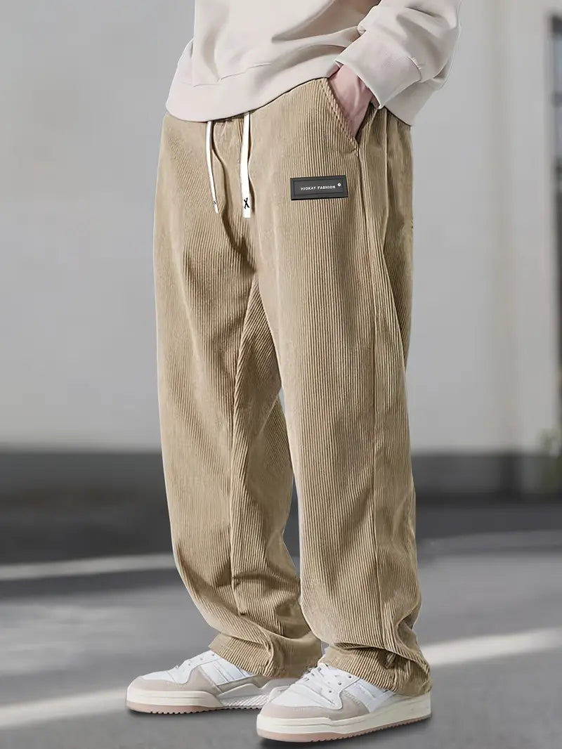 Pantalón de Pana Ancho con Cordón Ajustable