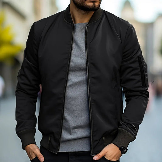 Cazadora Bomber Casual con Cremallera Completa