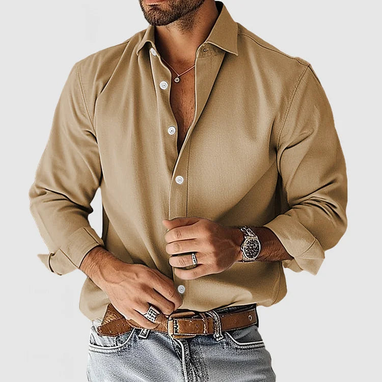 Camisa Casual de Manga Larga
