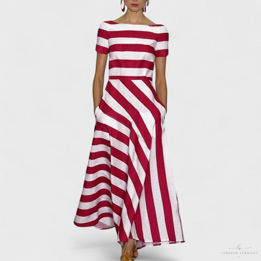Vestido Maxi Rayas Estilo Náutico