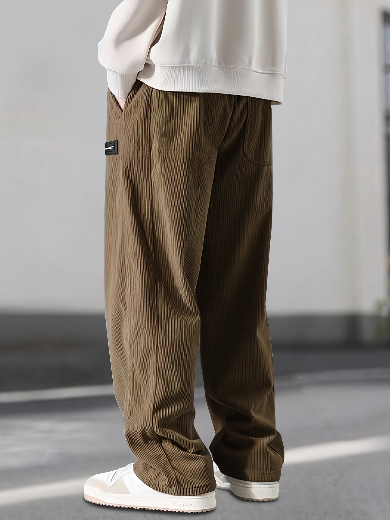 Pantalón de Pana Ancho con Cordón Ajustable