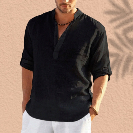 Camisa de Lino Estilo Casual