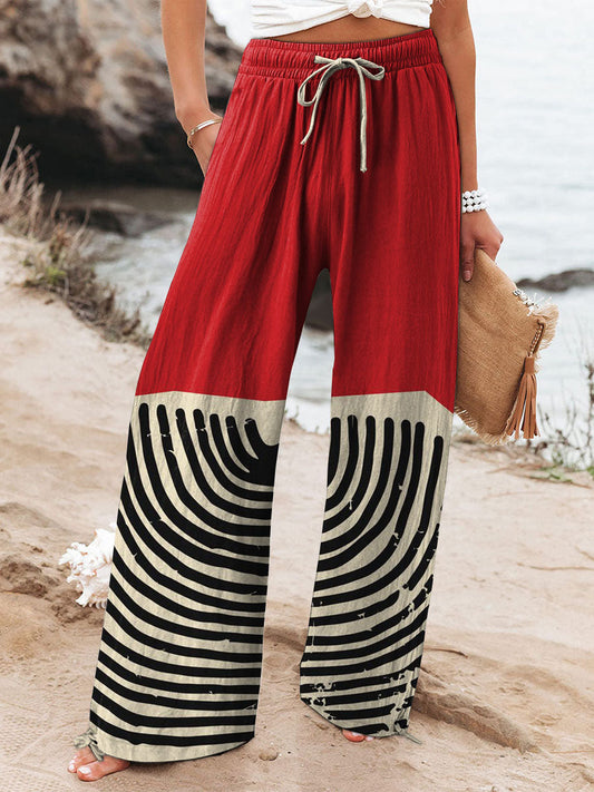 BAHÍA BOHO™ | PANTALÓN AMPLIO CÍRCULOS ASIMÉTRICOS
