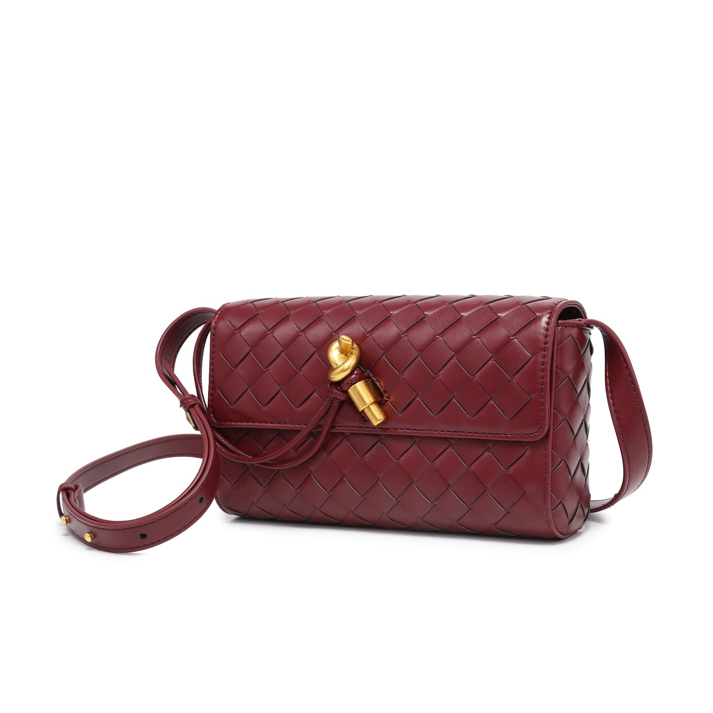 VITTORIA™ | BOLSO DE LUJO ENTRELAZADO CON CIERRE DORADO