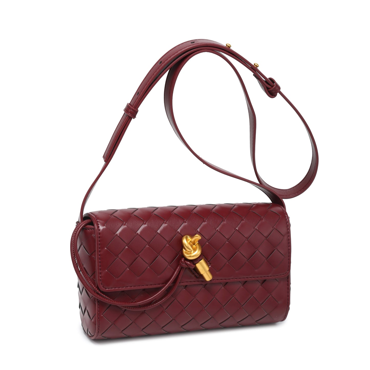 VITTORIA™ | BOLSO DE LUJO ENTRELAZADO CON CIERRE DORADO