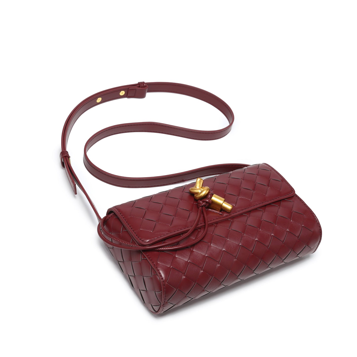 VITTORIA™ | BOLSO DE LUJO ENTRELAZADO CON CIERRE DORADO