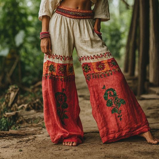 SAGRADA TIERRA™ | PANTALÓN BOHEMIO ÉTNICO
