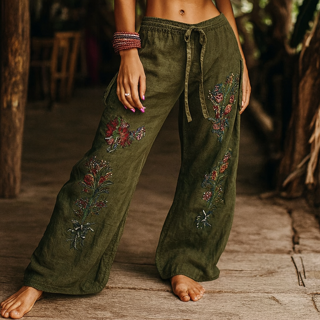 SAGRADA TIERRA™ | PANTALÓN BOHEMIO ÉTNICO