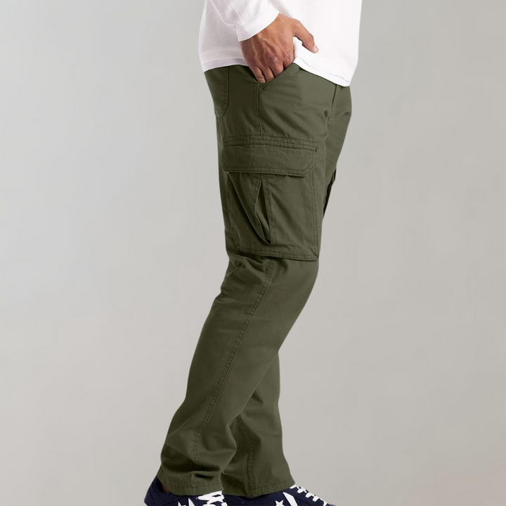 Pantalón Cargo Slim Fit con Bolsillos Laterales