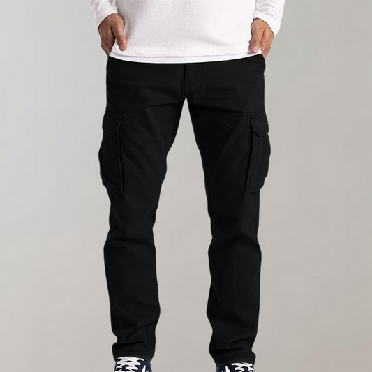 Pantalón Cargo Slim Fit con Bolsillos Laterales