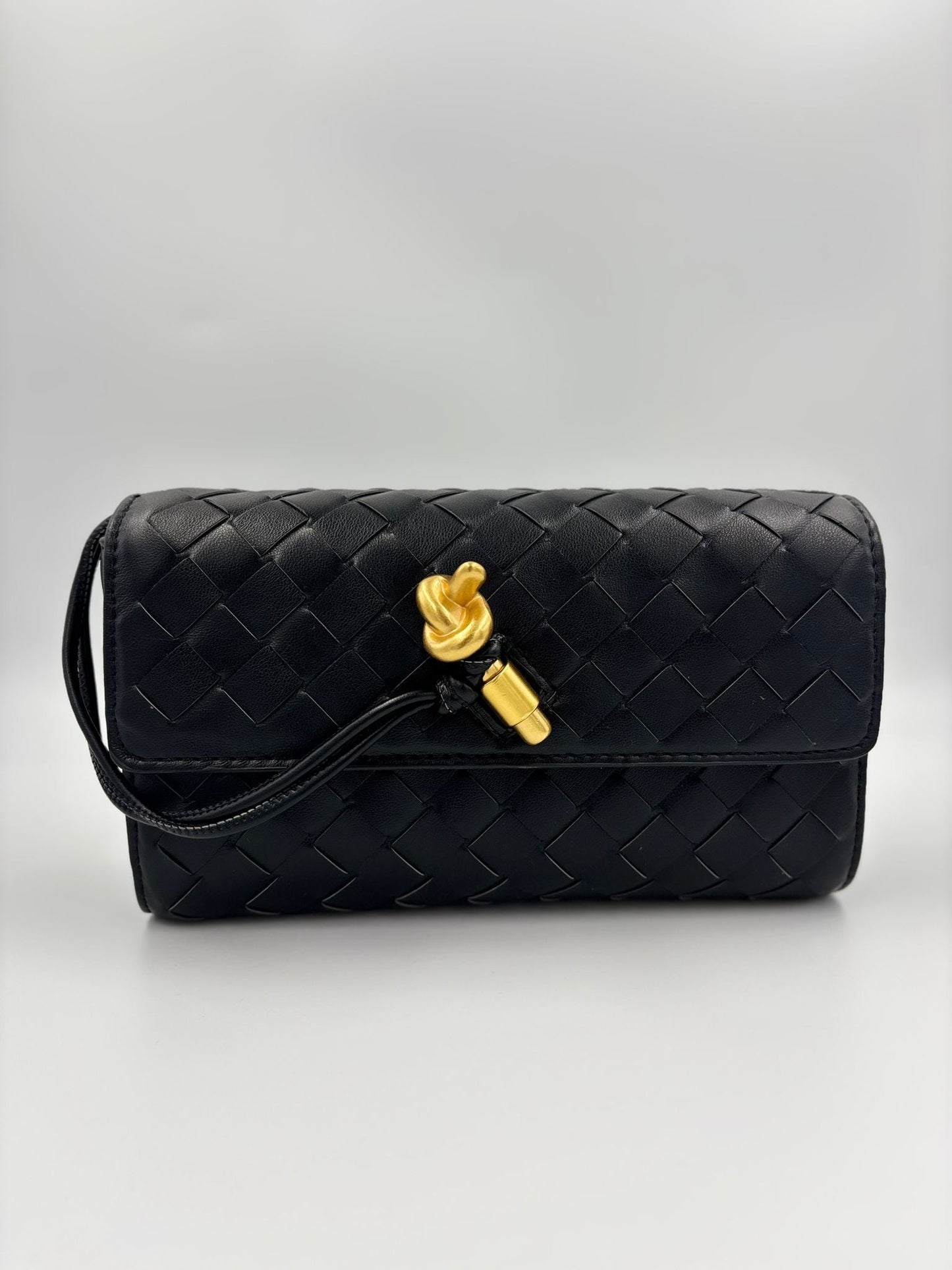 VITTORIA™ | BOLSO DE LUJO ENTRELAZADO CON CIERRE DORADO