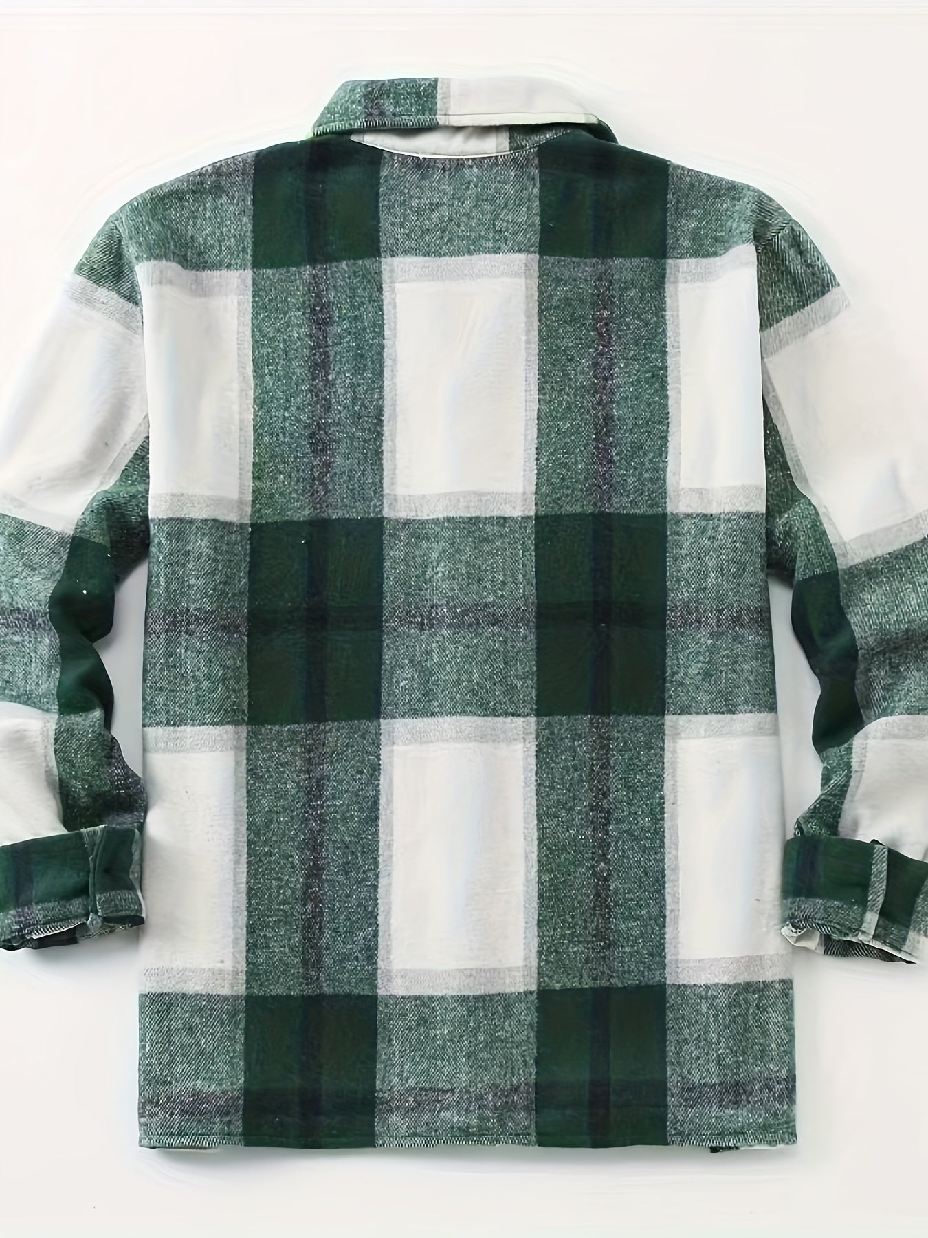 Sobrecamisa Casual de Cuadros con Bolsillos Frontales