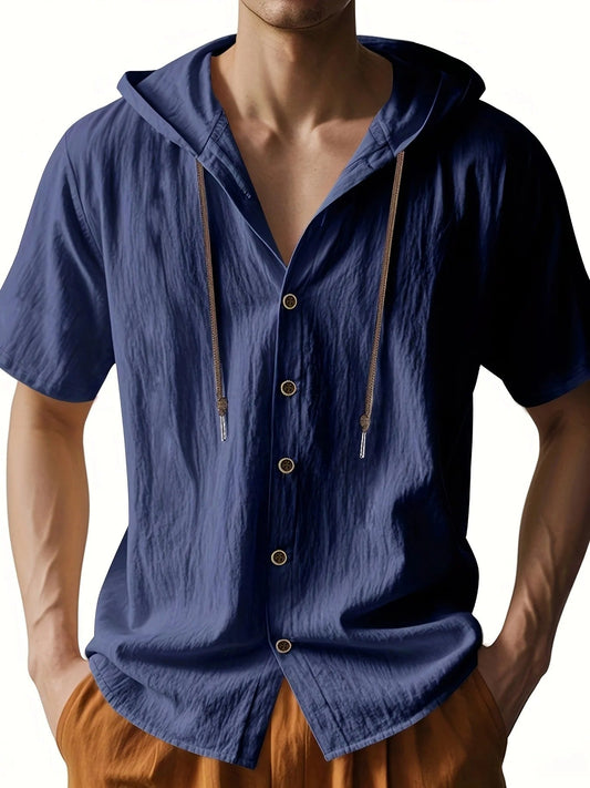 Camisa con Capucha y Botonera Frontal