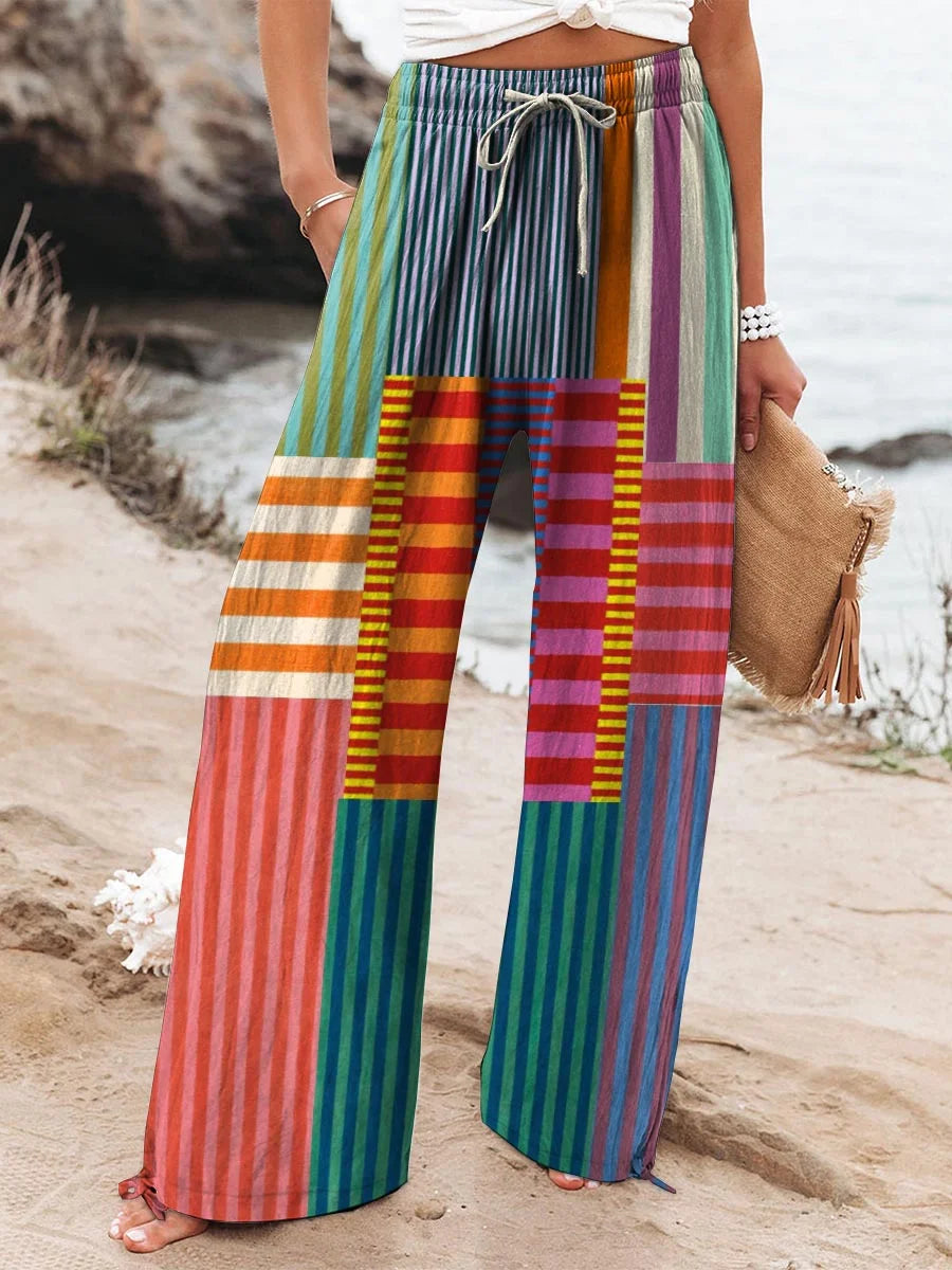 BAHÍA BOHO™ | PANTALÓN AMPLIO MULTICOLOR
