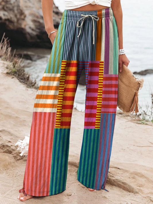 BAHÍA BOHO™ | PANTALÓN AMPLIO MULTICOLOR