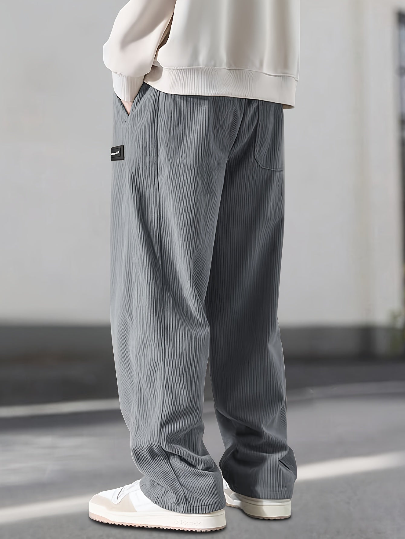 Pantalón de Pana Ancho con Cordón Ajustable