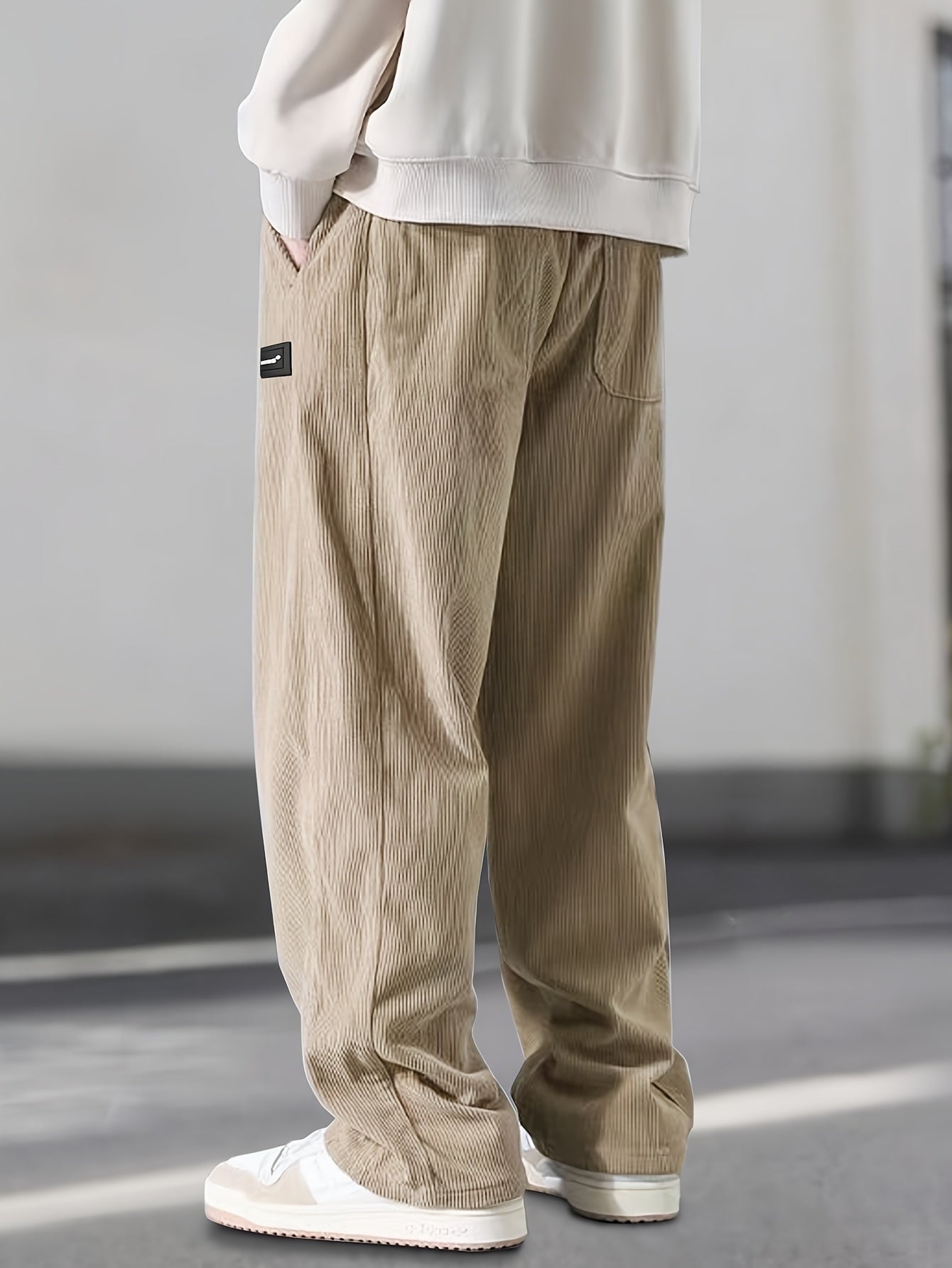 Pantalón de Pana Ancho con Cordón Ajustable