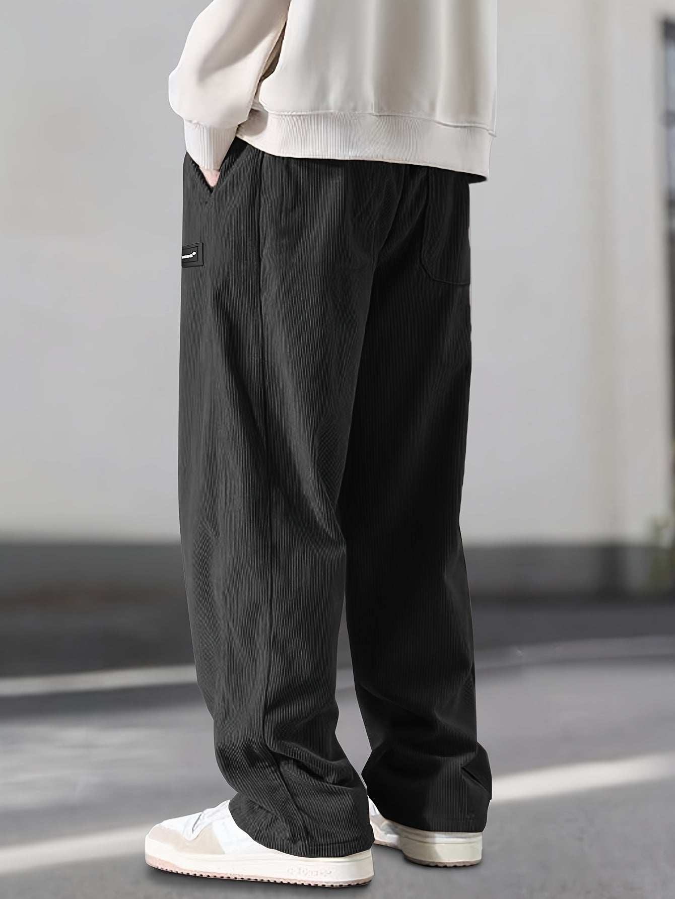 Pantalón de Pana Ancho con Cordón Ajustable