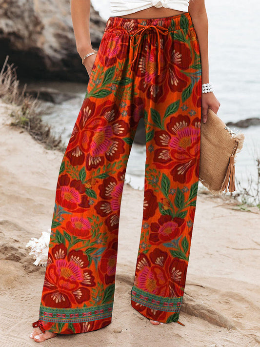 BAHÍA BOHO™ | PANTALÓN AMPLIO ESTILO FLORAL