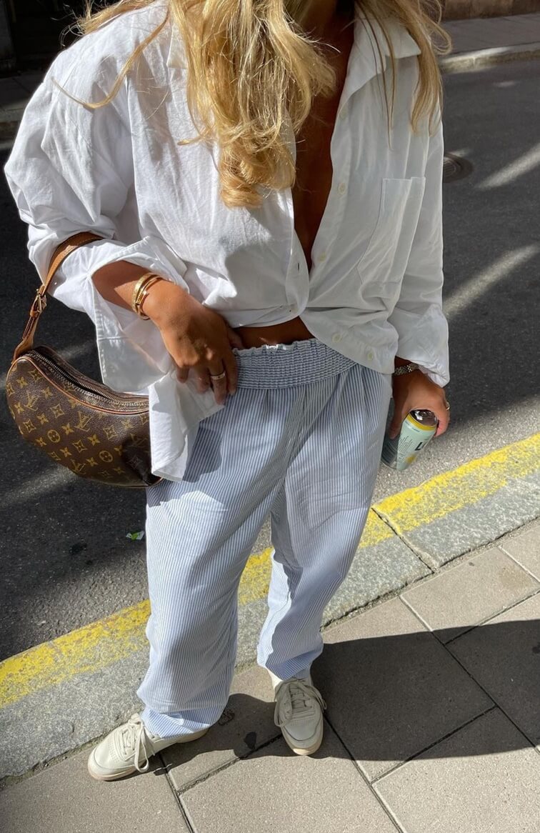 PALAZZO™ | PANTALÓN LIGERO DE RAYAS